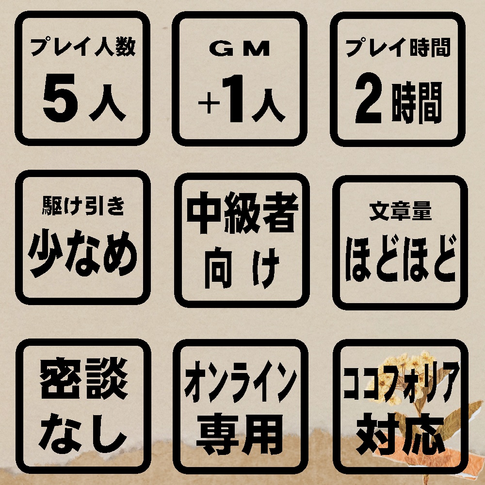 5人用マーダーミステリー「雨のち晴れ」