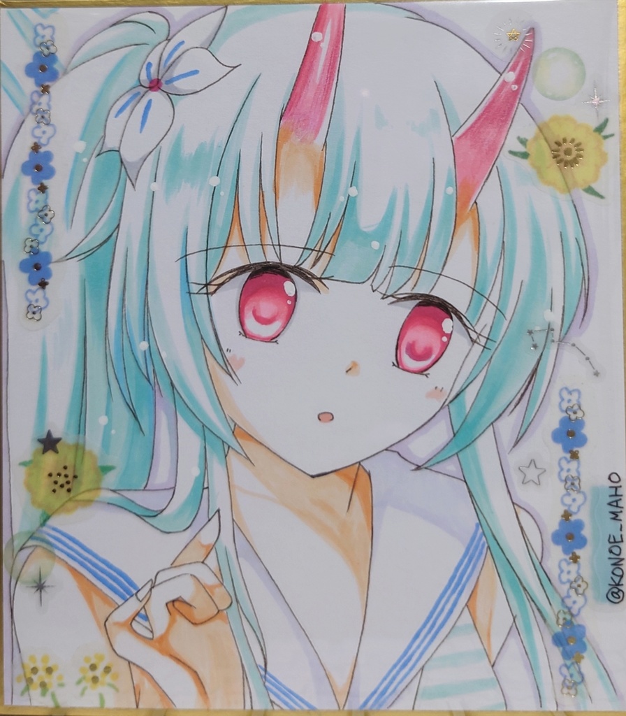 和楽チセ　手描き色紙　せんなご3