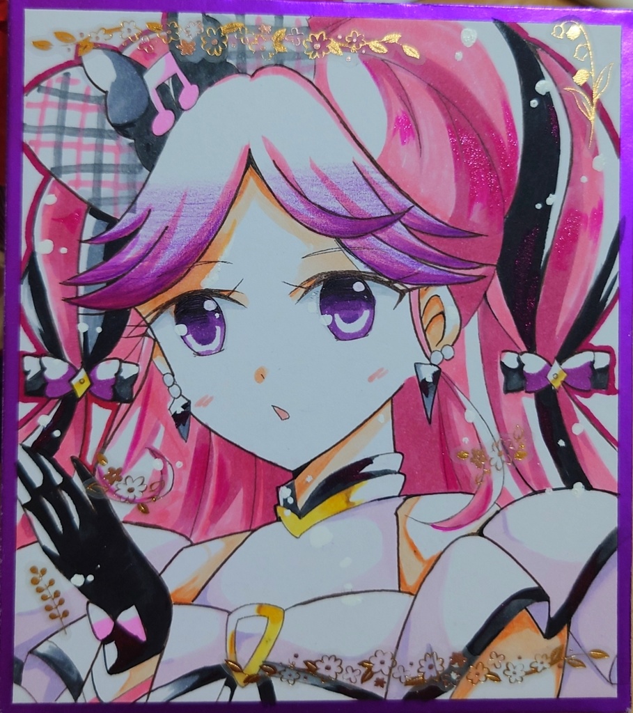 手描き色紙　キュアキッス　レイフレ33