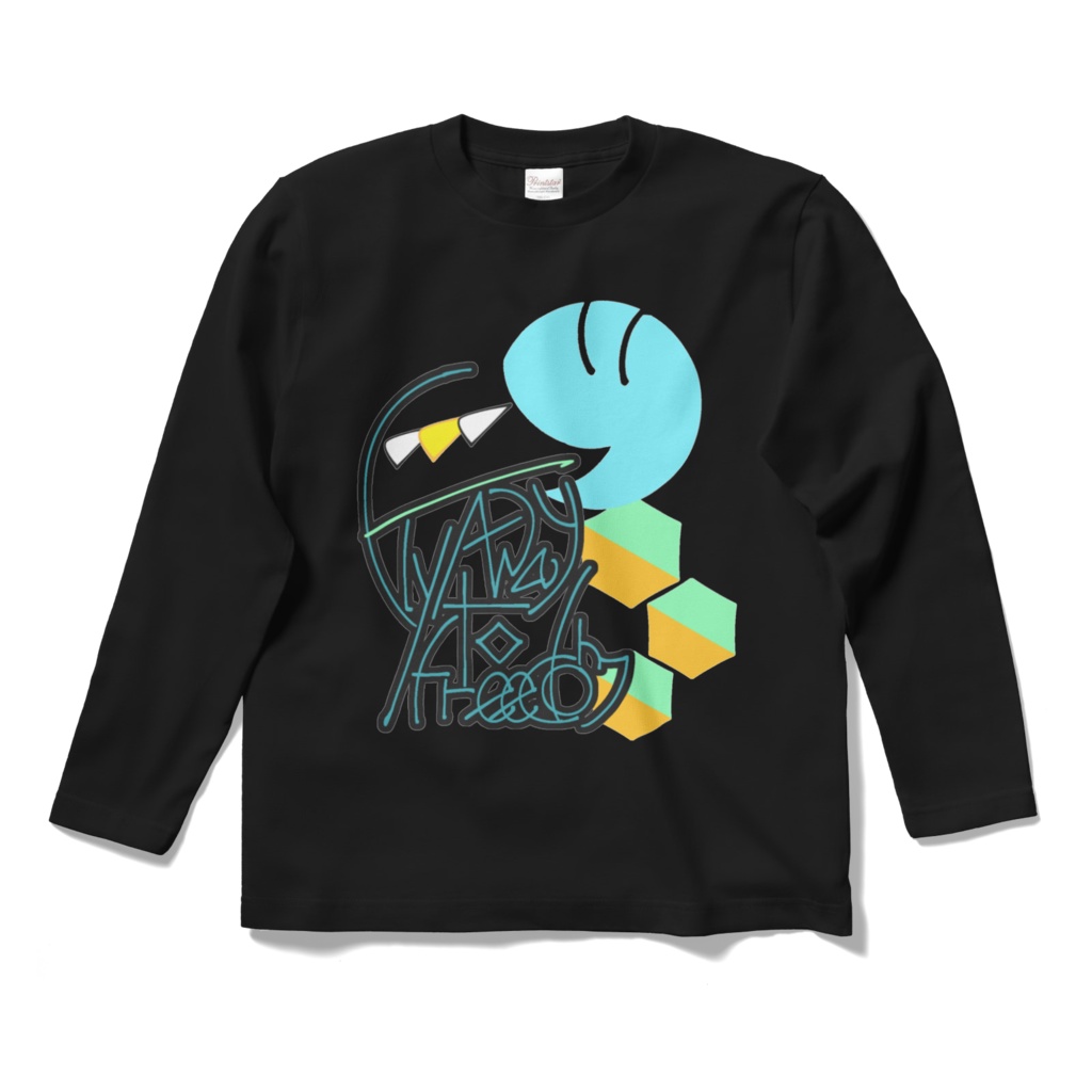 エヌガミさんロングスリーブTシャツ-黒-