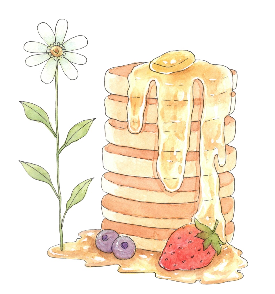 おやつ時間のパンケーキ