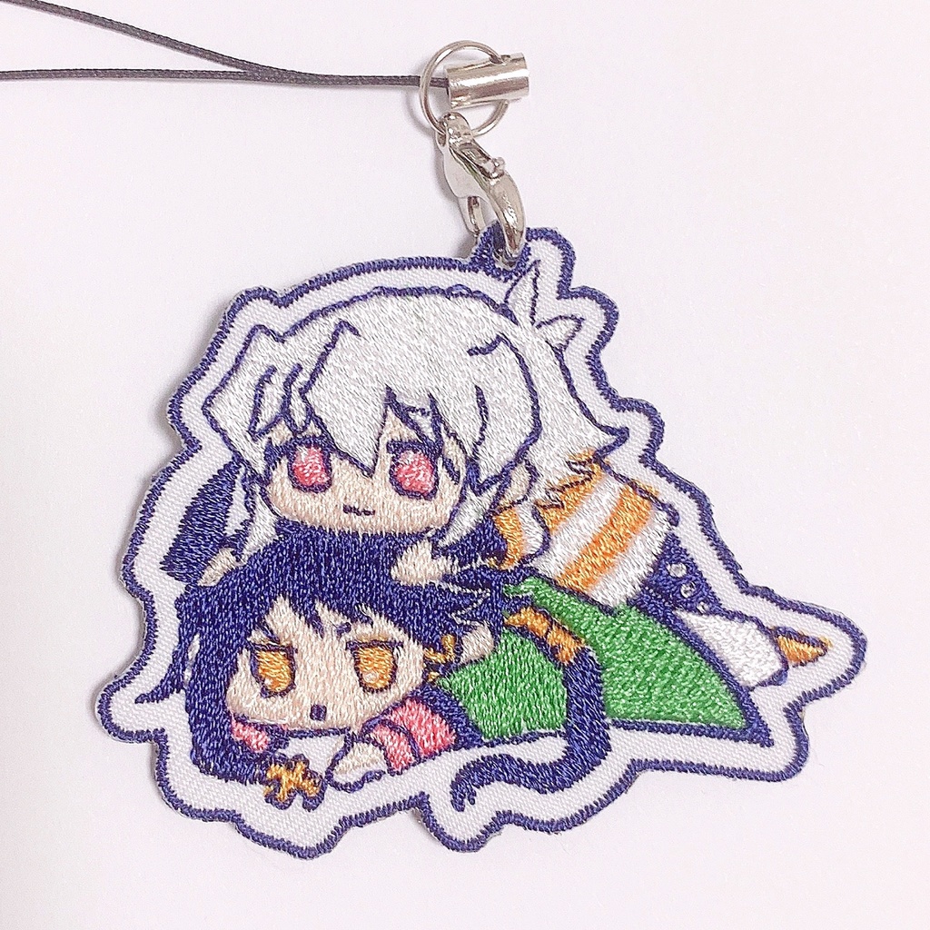 獏藍刺繍キーホルダー