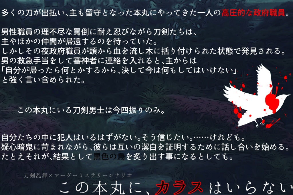 【刀剣乱舞×マダミスシナリオ】この本丸に、カラスはいらない