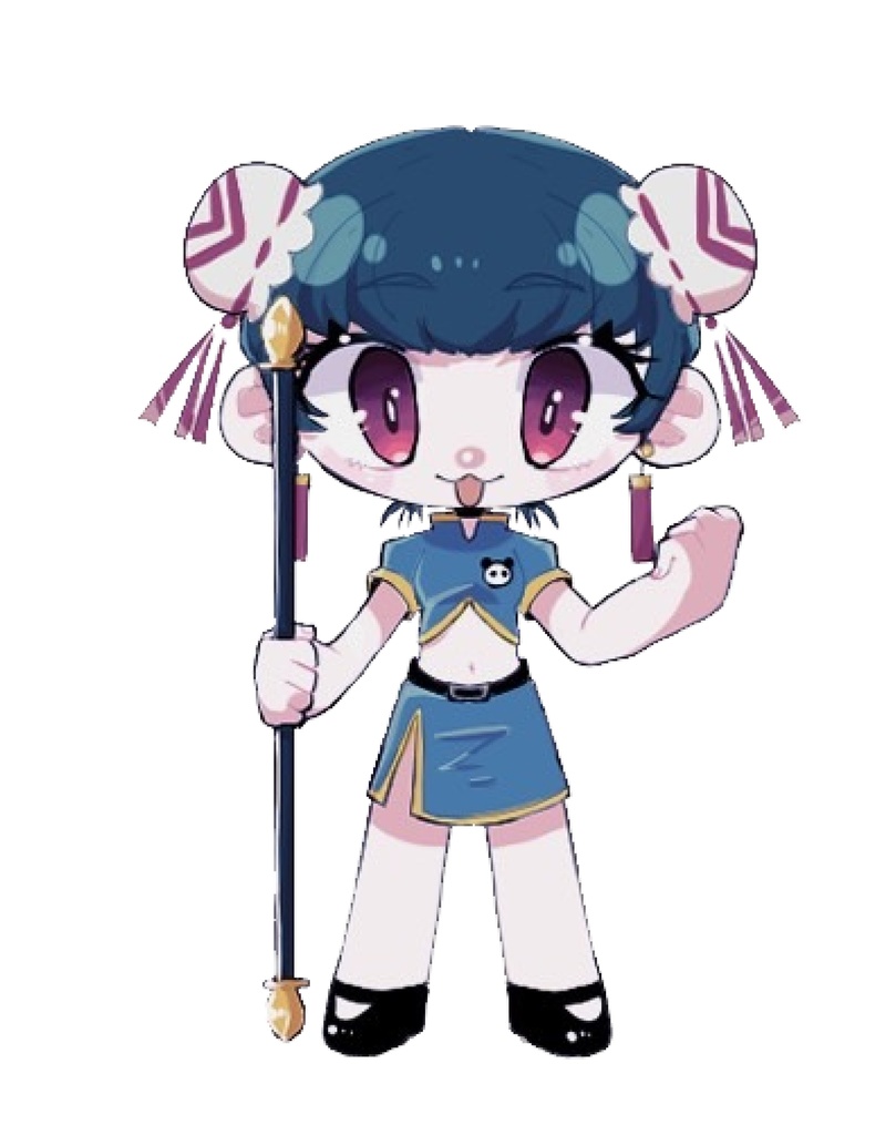 元気なちゃいなガールのアクリルキーホルダー