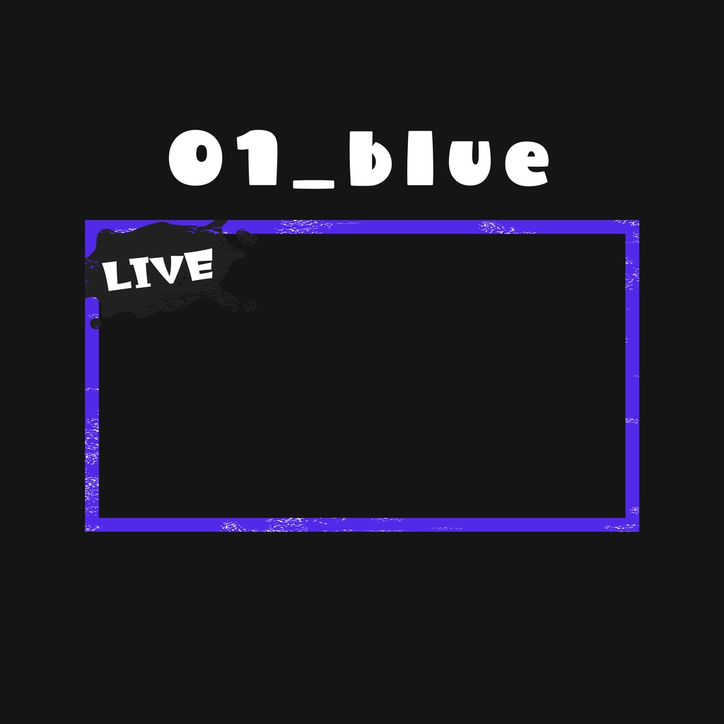 【Vtuber素材】 サムネイル用フレーム inkシリーズ ver2