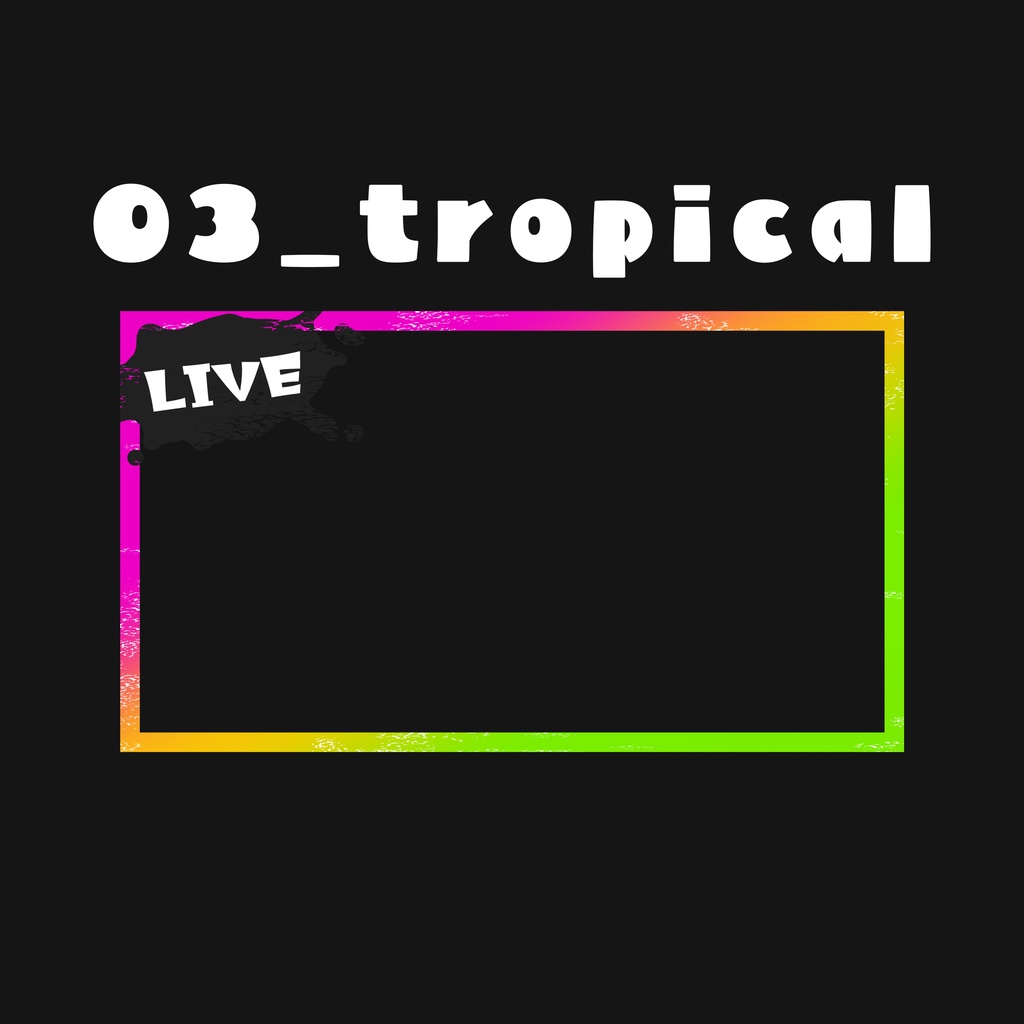 【Vtuber素材】 サムネイル用フレーム inkシリーズ ver2