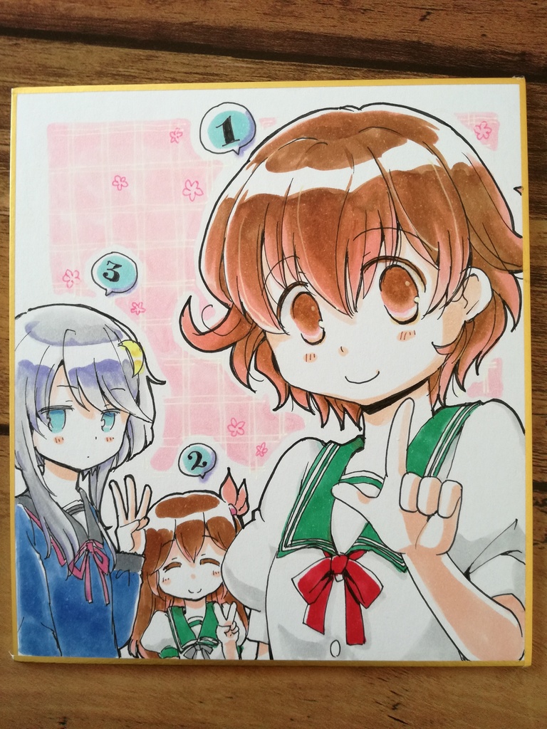 【艦これ】手描き色紙(1/3)