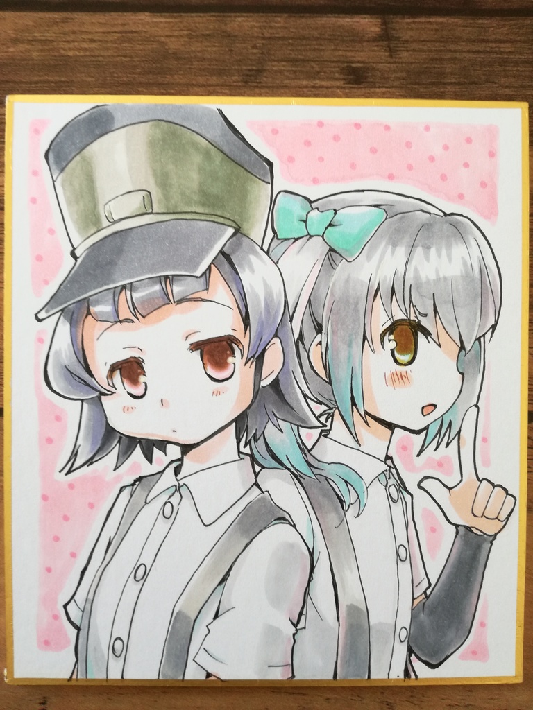 【艦これ】手描き色紙(1/3)