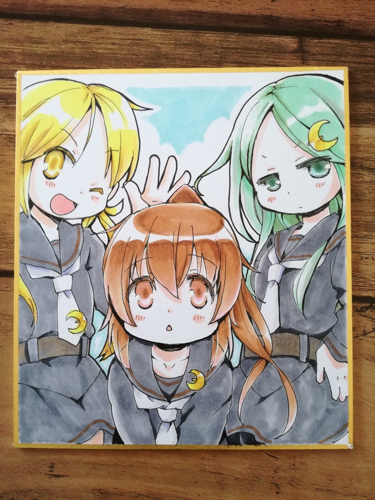 【艦これ】手描き色紙(1/3)