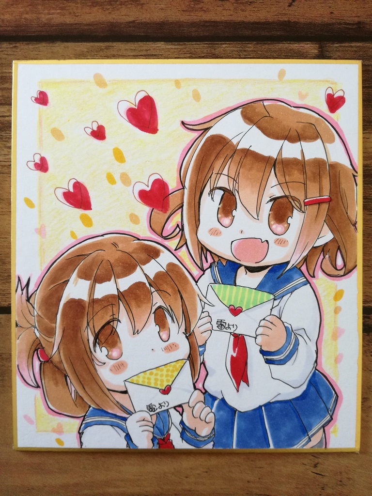 【艦これ】手描き色紙(1/3)