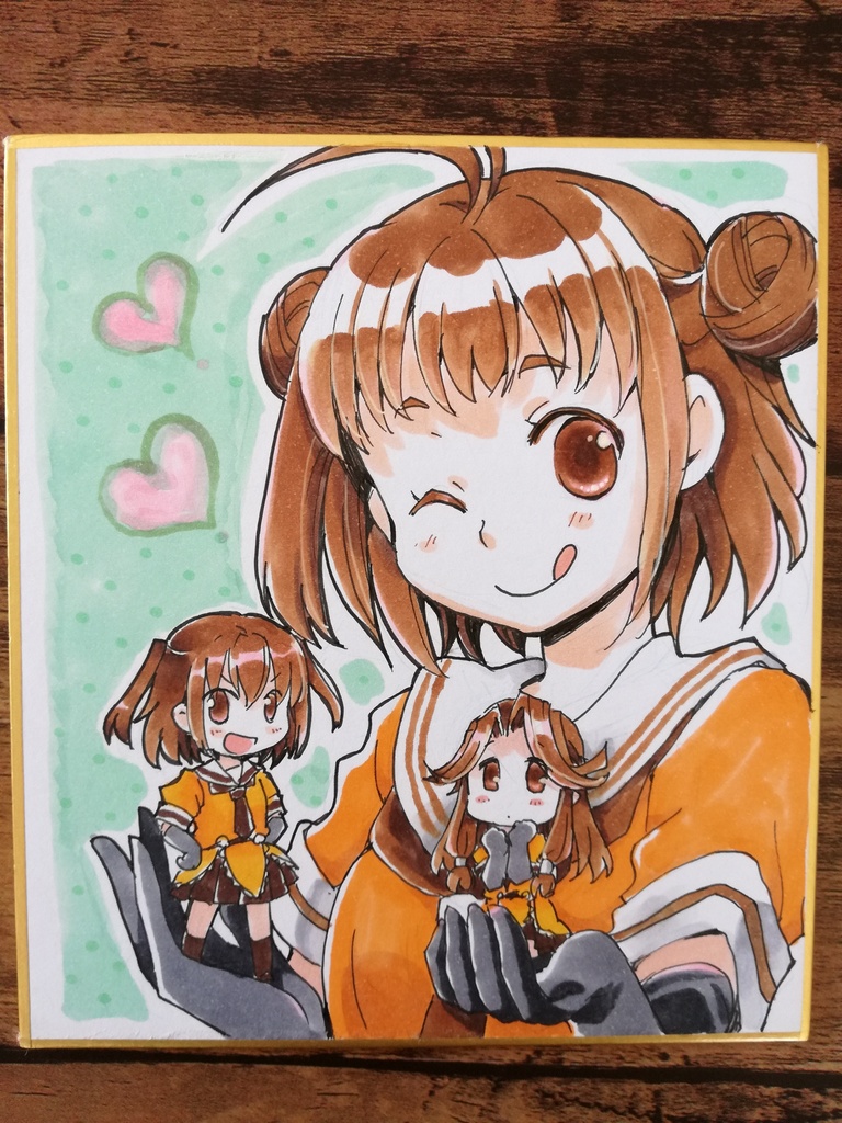 【艦これ】手描き色紙(2/3)