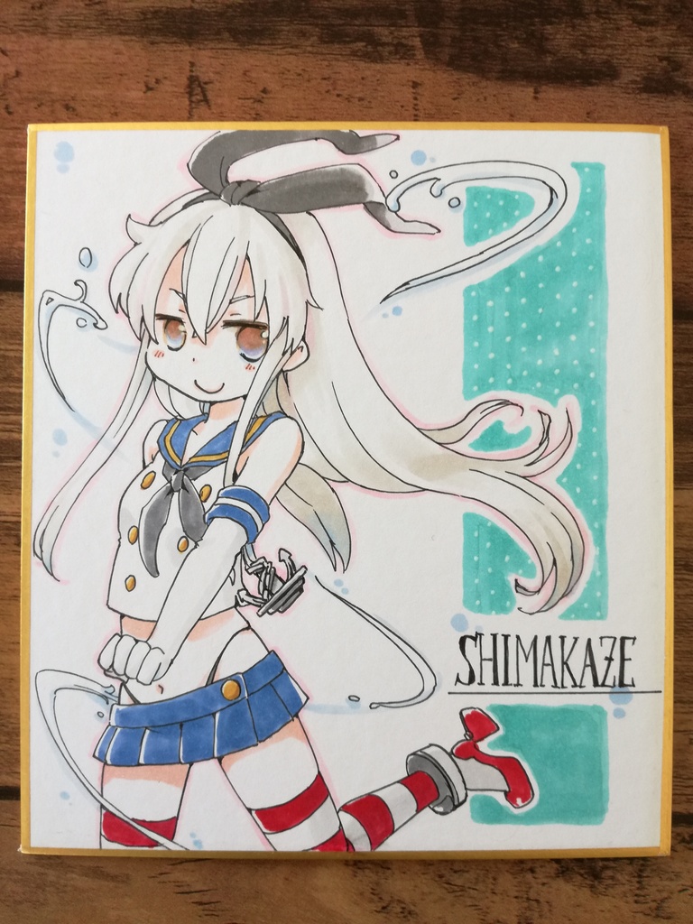 【艦これ】手描き色紙(2/3)