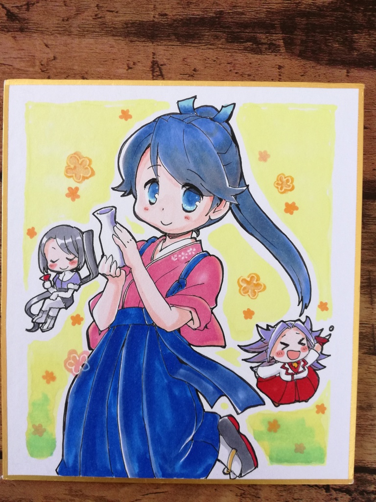 【艦これ】手描き色紙(2/3)