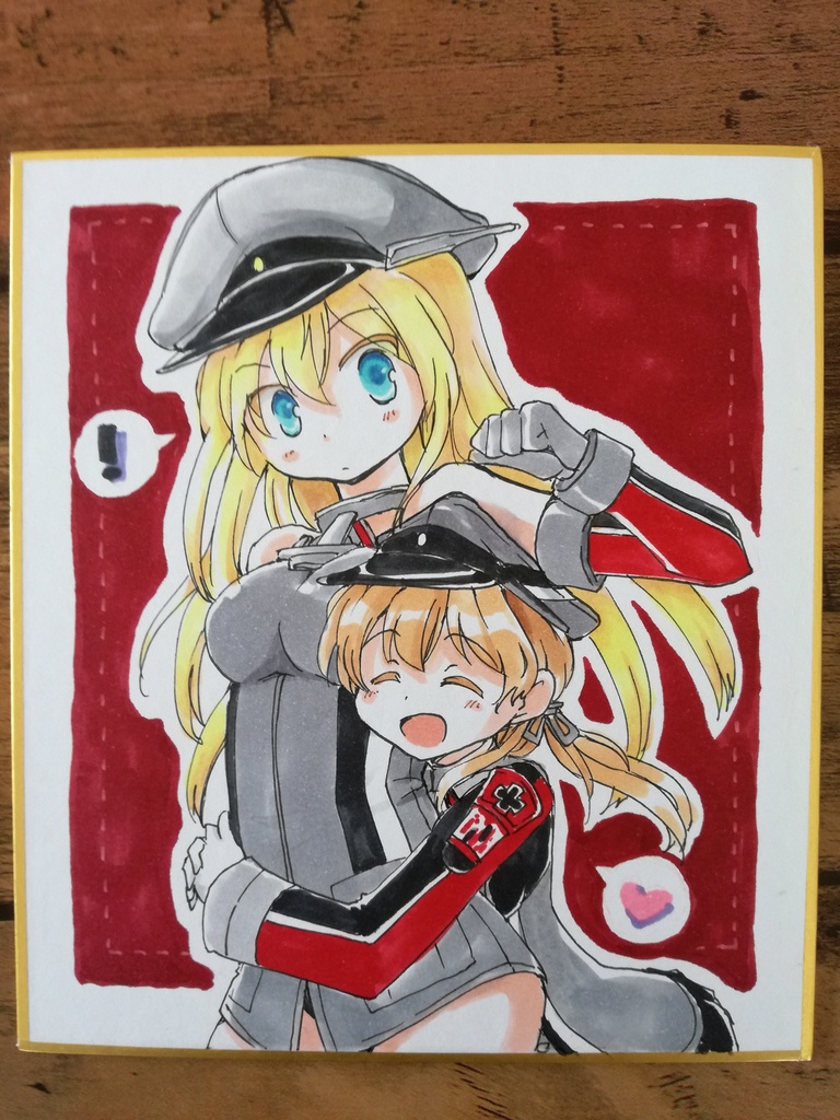【艦これ】手描き色紙(3/3)