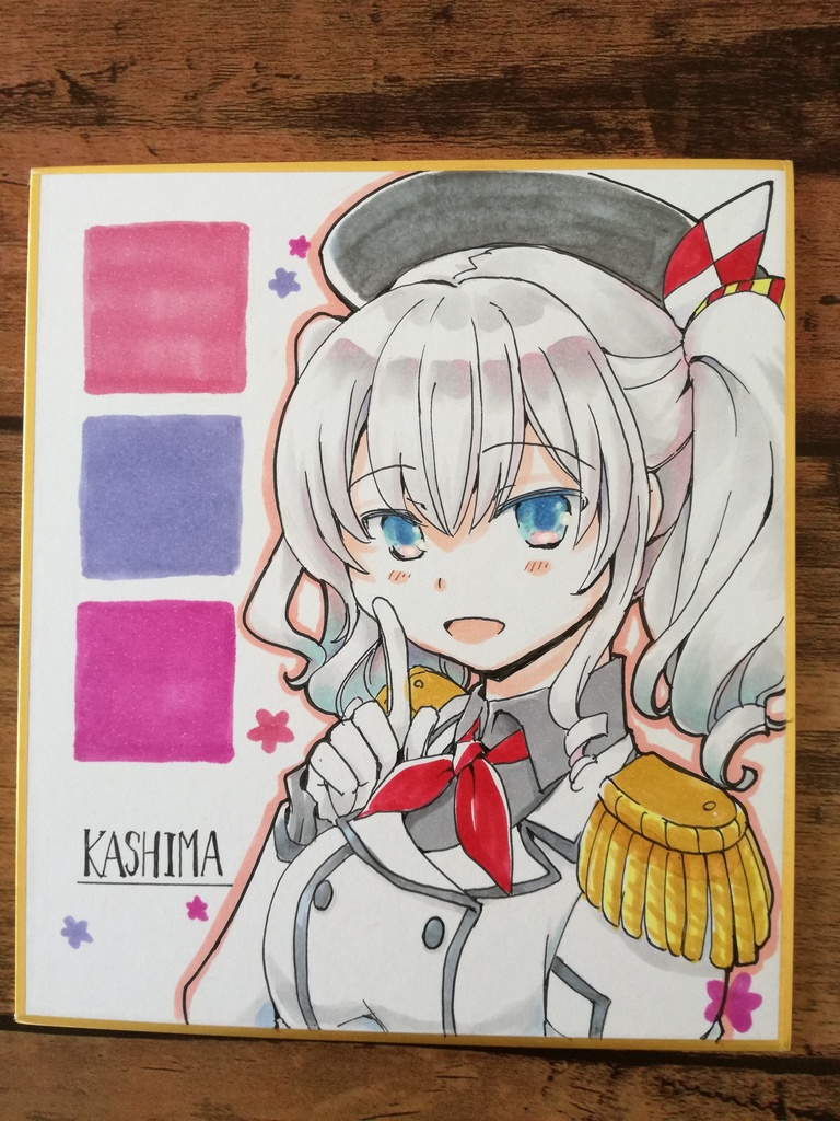 【艦これ】手描き色紙(3/3)