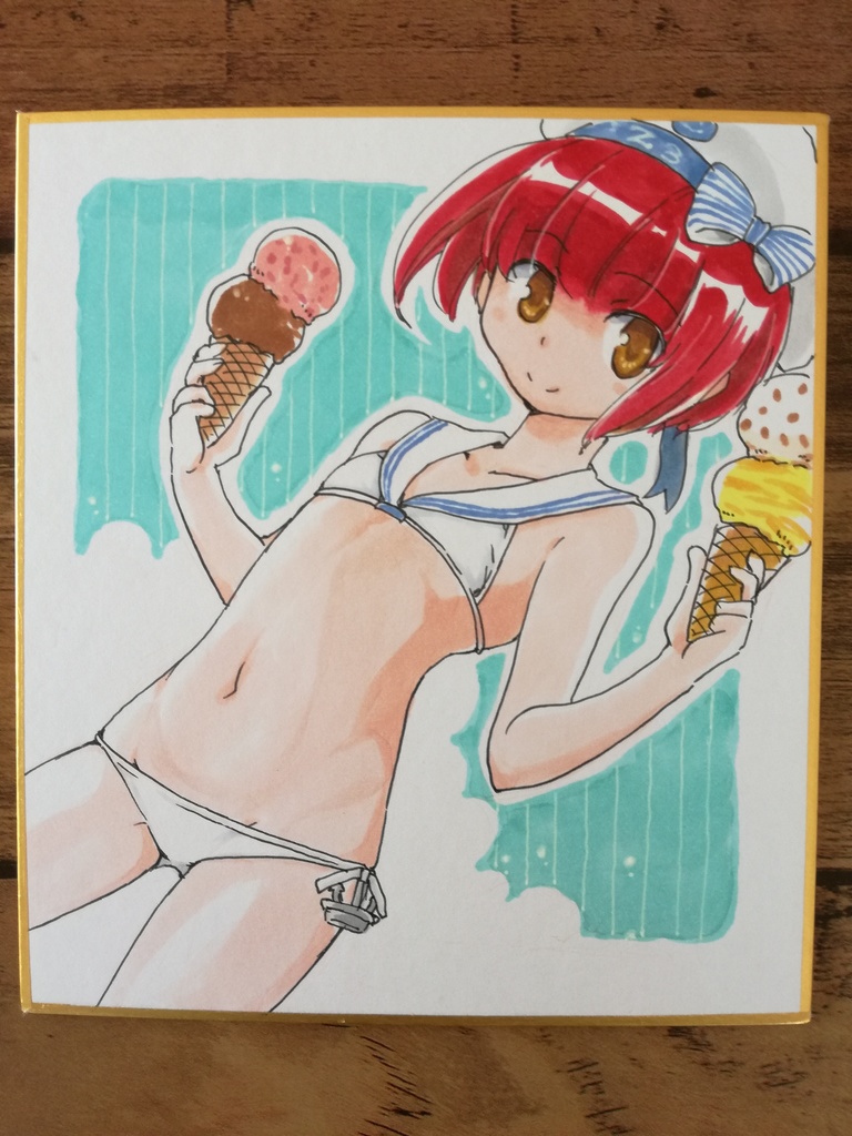 【艦これ】手描き色紙(3/3)