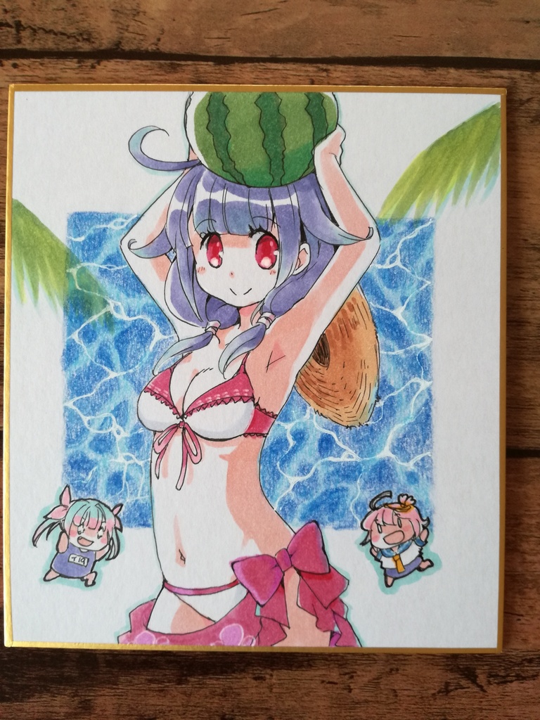 【艦これ】手描き色紙(1/2)