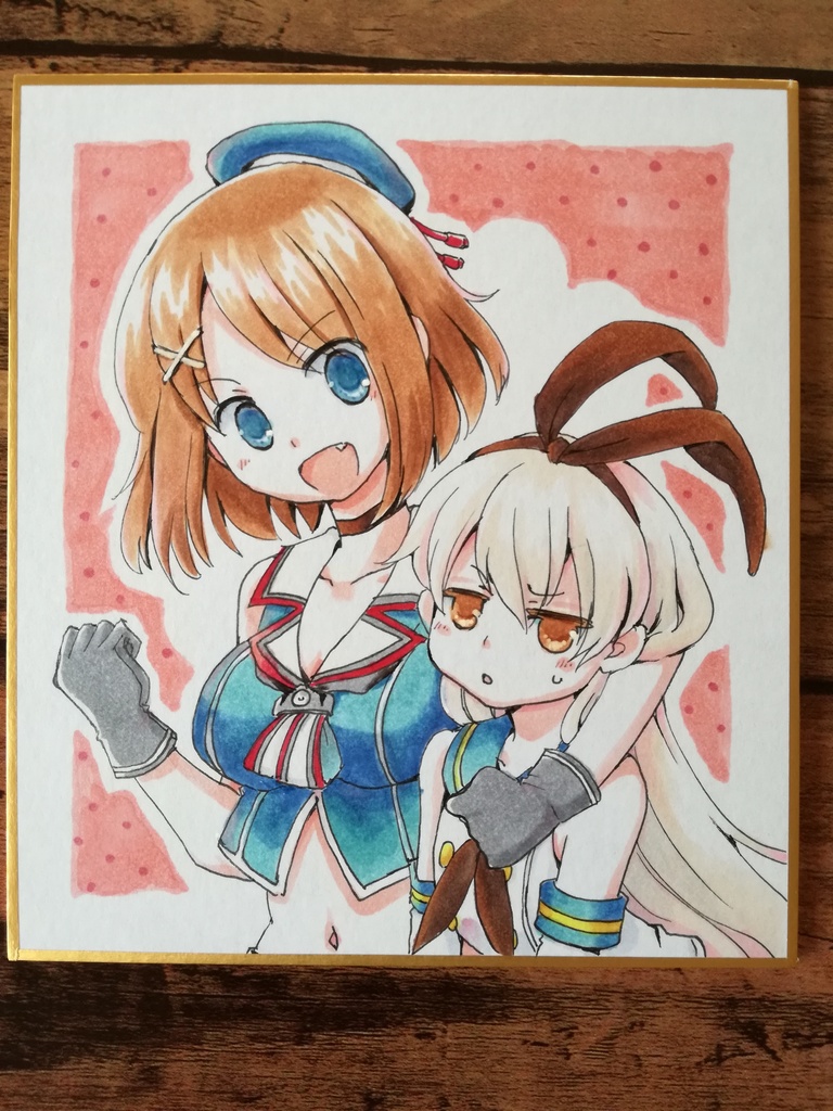 【艦これ】手描き色紙(2/2)