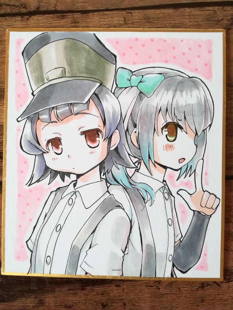 【艦これ】手描き色紙(2/2)