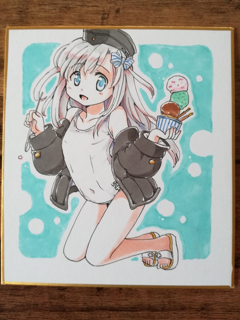 【艦これ】手描き色紙(2/2)