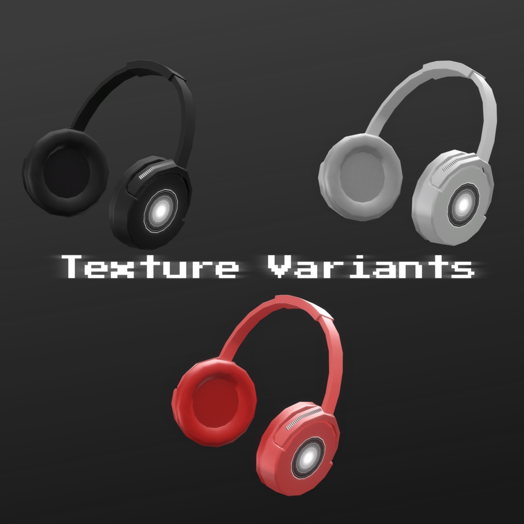 VRCアバター向け首掛けヘッドホンモデル Link Beat【Audio Link対応】