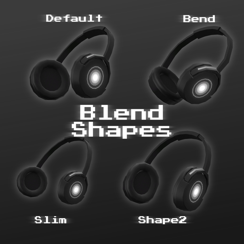 VRCアバター向け首掛けヘッドホンモデル Link Beat【Audio Link対応】