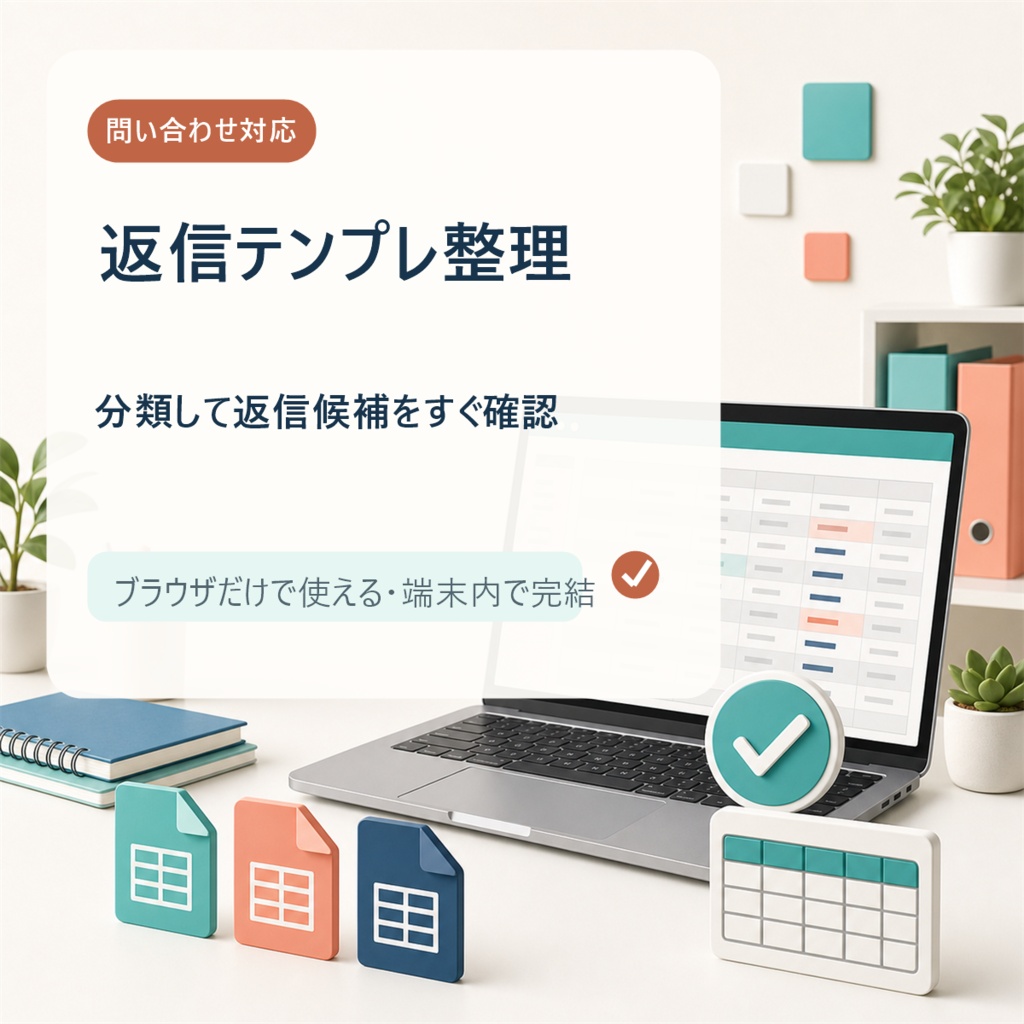 問い合わせ返信テンプレ整理ツール｜問い合わせCSVを分類して返信候補をローカル整理