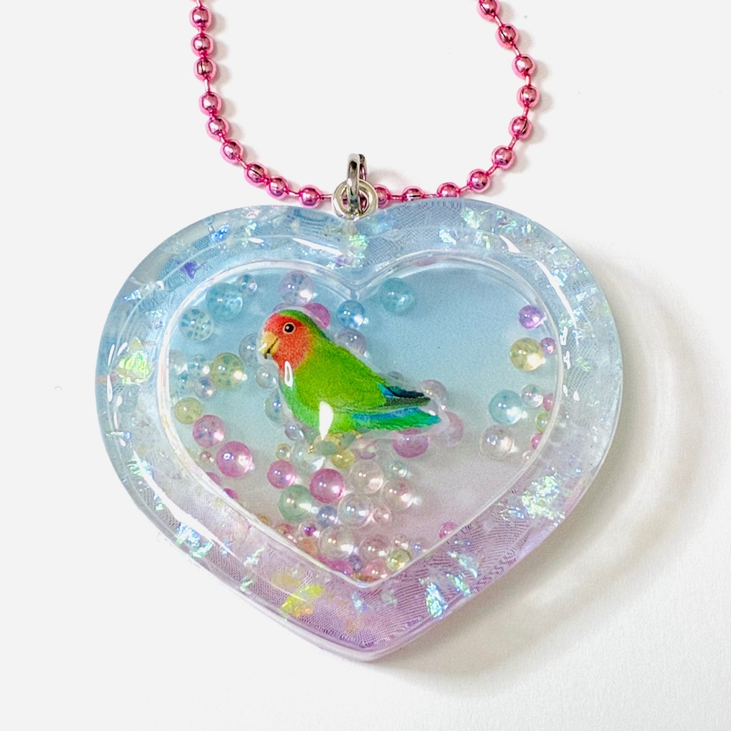 コザクラインコのは～と❤シャカシャカキーホルダー