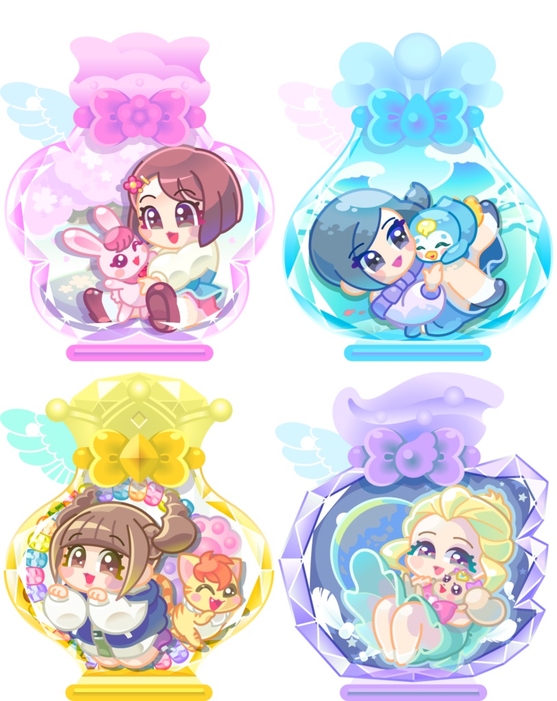 ヒープリ★パートナーアクキー 4種