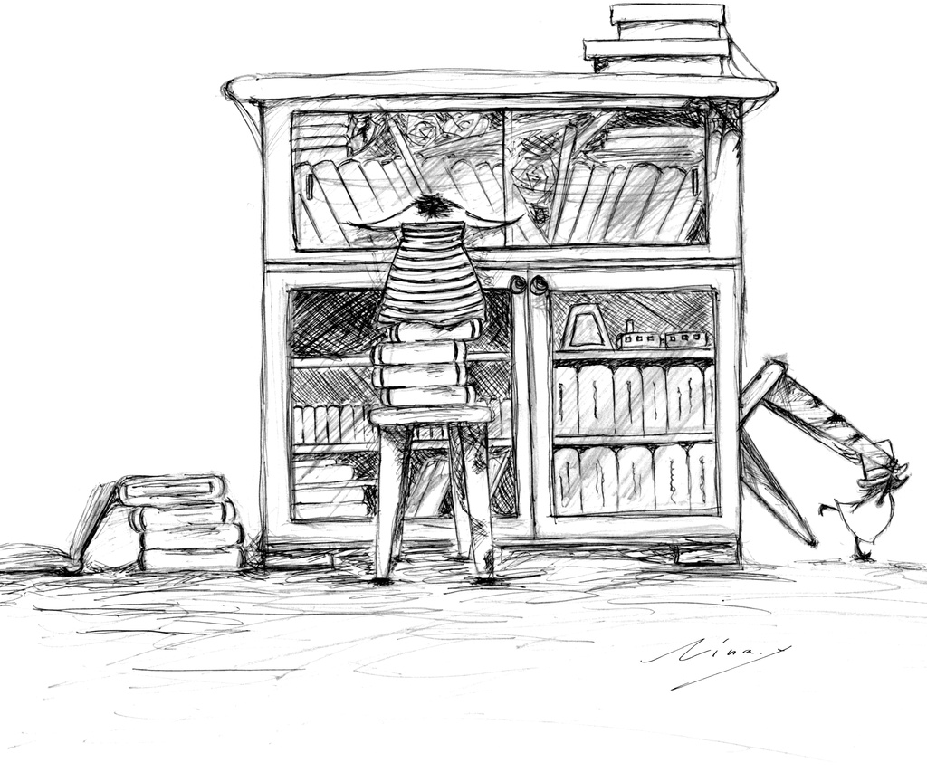 本棚のトートバッグ