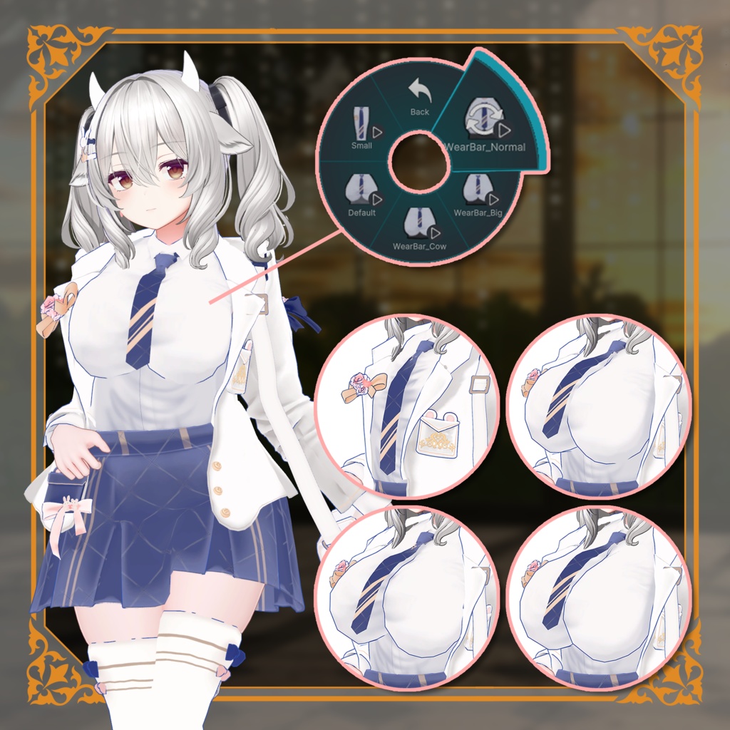 【ミルティナ対応】SCHOOL UNIFORM【VRChat向け衣装モデル MA対応】