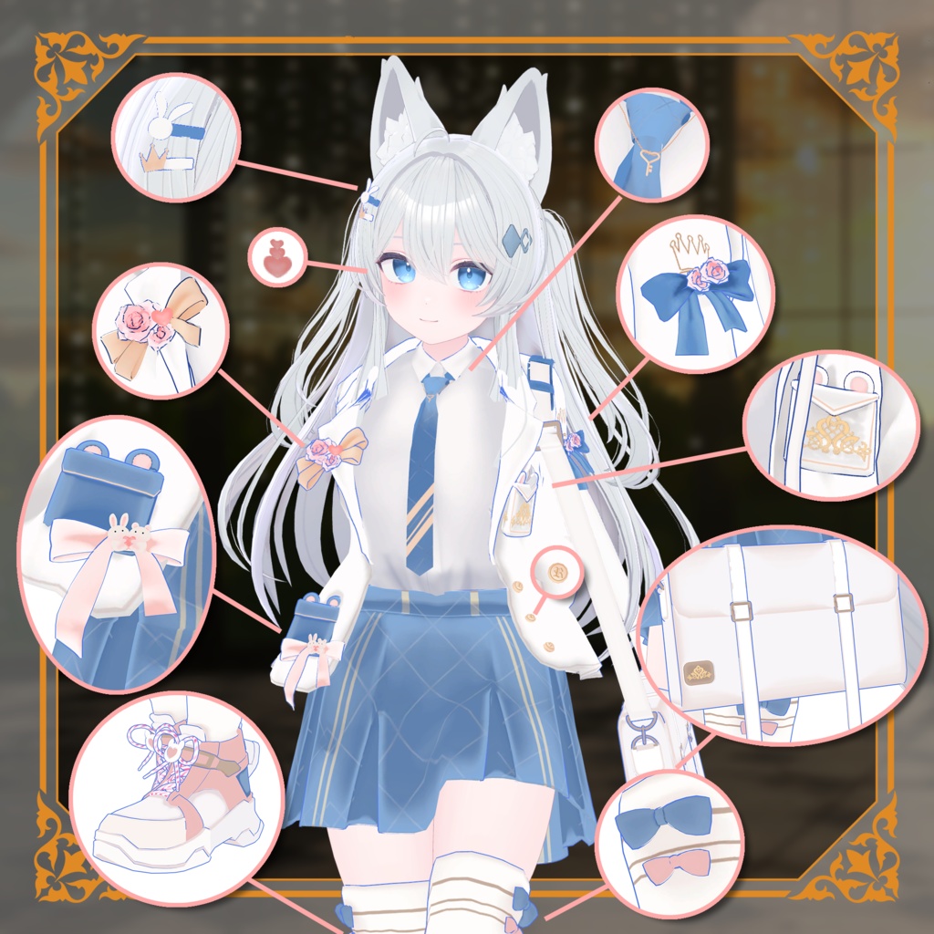 【ライム -Lime- 対応】SCHOOL UNIFORM【VRChat向け衣装モデル MA対応】