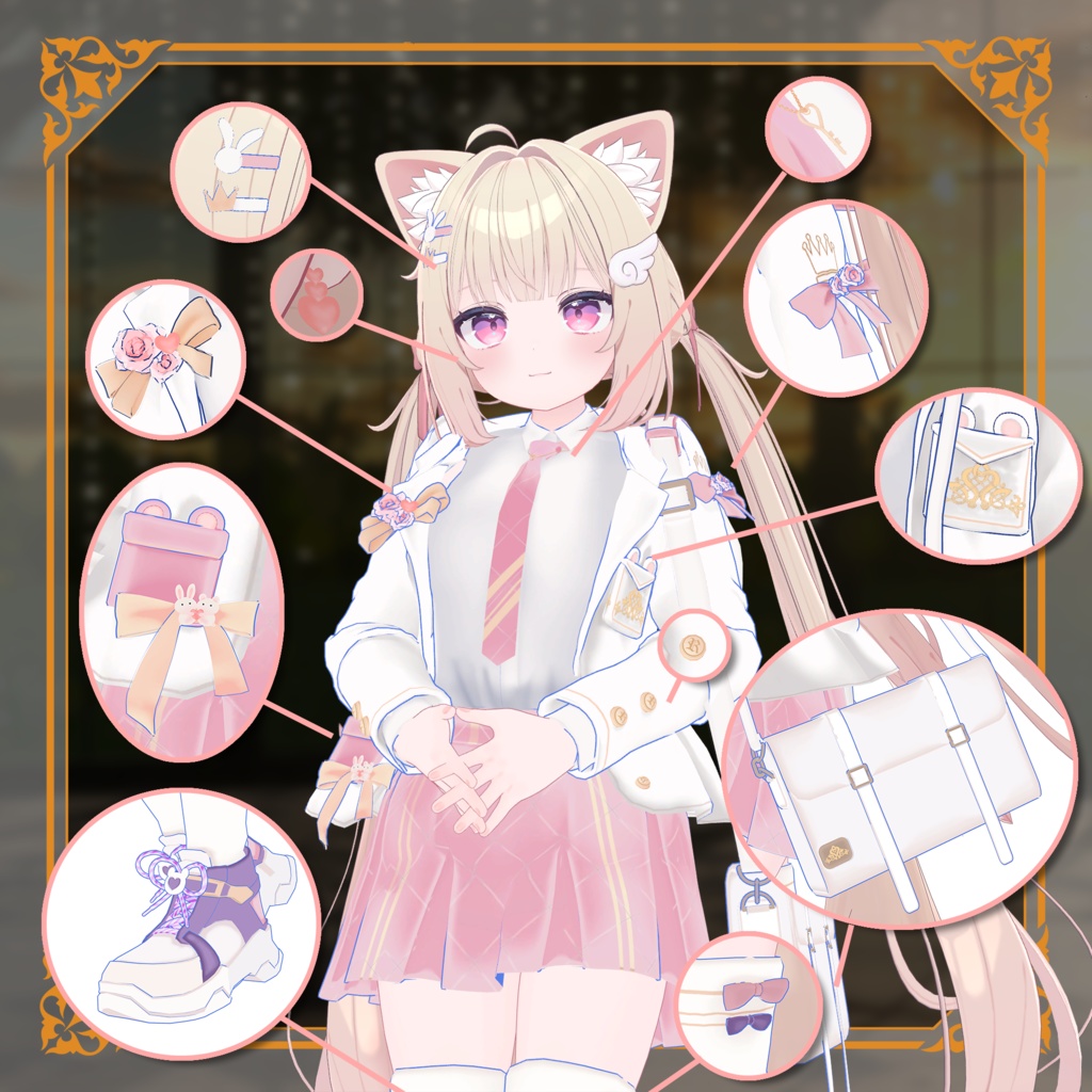 【シフォン -Chiffon- 対応】SCHOOL UNIFORM【VRChat向け衣装モデル MA対応】