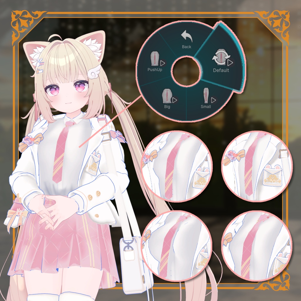 【シフォン -Chiffon- 対応】SCHOOL UNIFORM【VRChat向け衣装モデル MA対応】