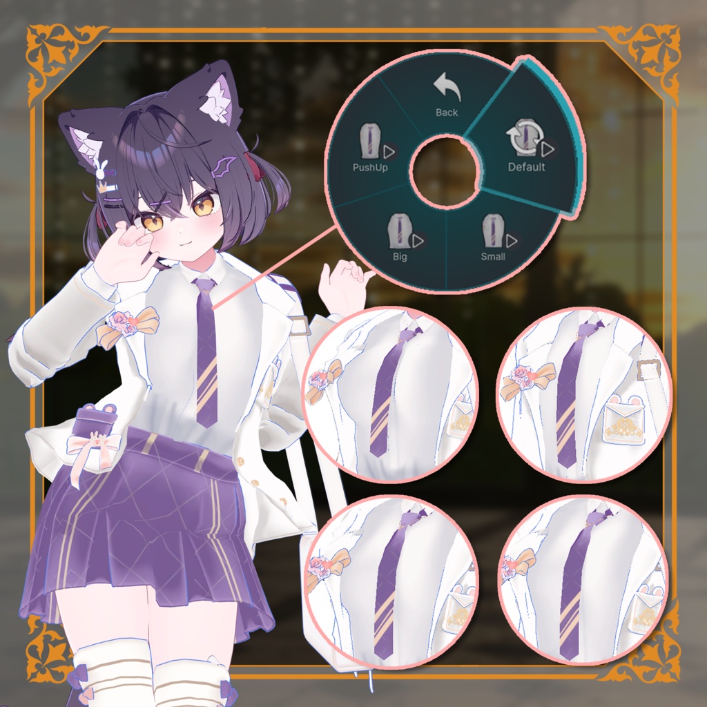 【ショコラ -Chocolat- 対応】SCHOOL UNIFORM【VRChat向け衣装モデル MA対応】