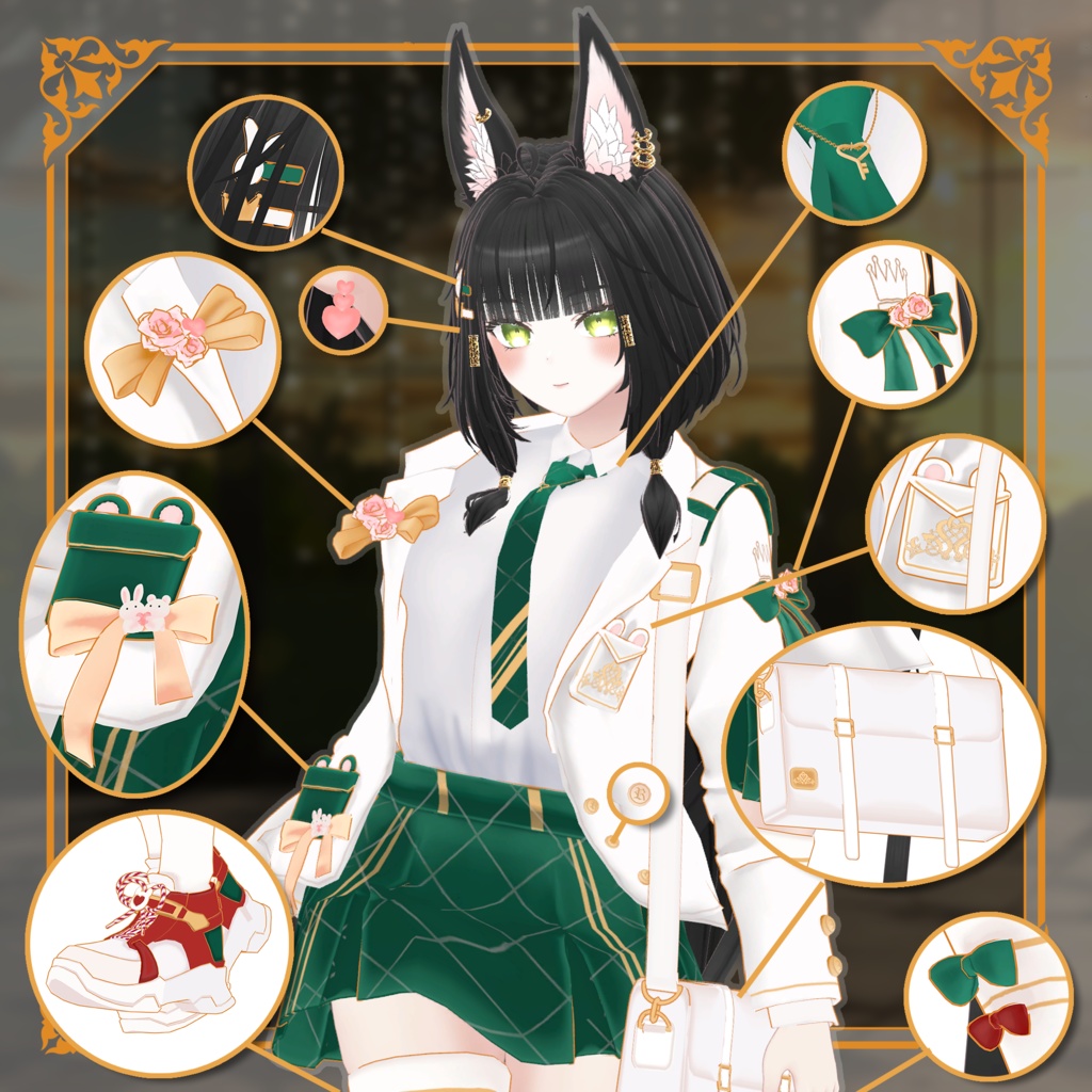 【キシャ -Kisha- 対応】SCHOOL UNIFORM【VRChat向け衣装モデル MA対応】