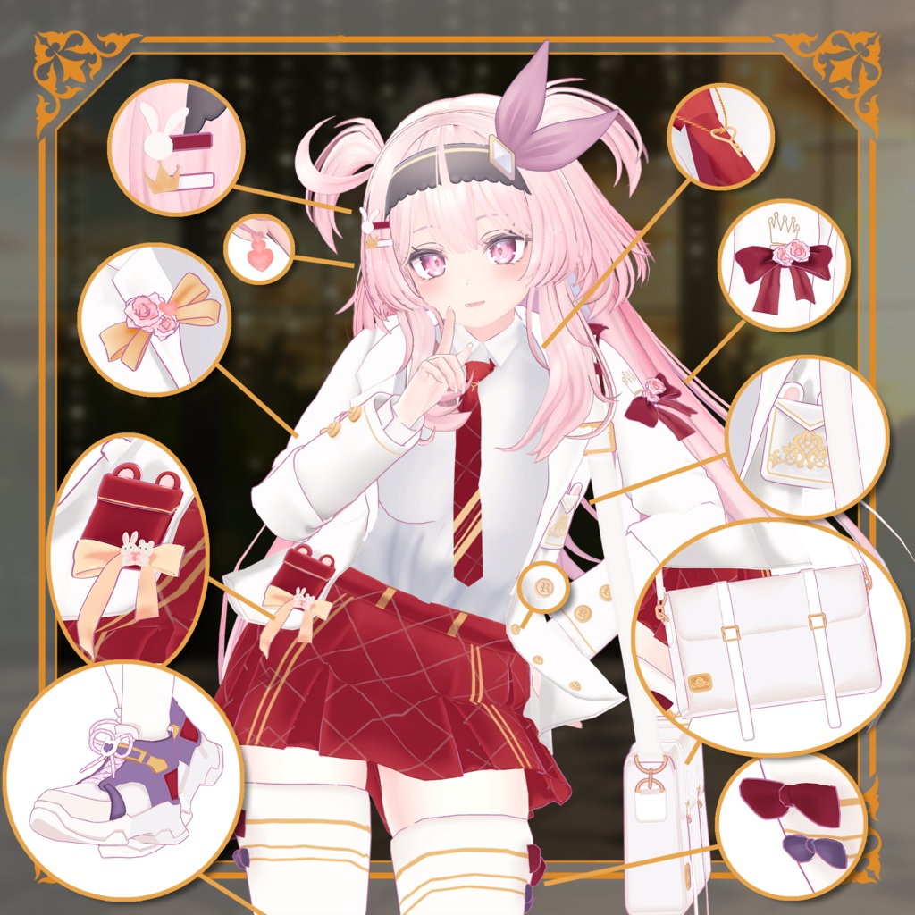 【セレスティア -Selestia- 対応】SCHOOL UNIFORM【VRChat向け衣装モデル MA対応】