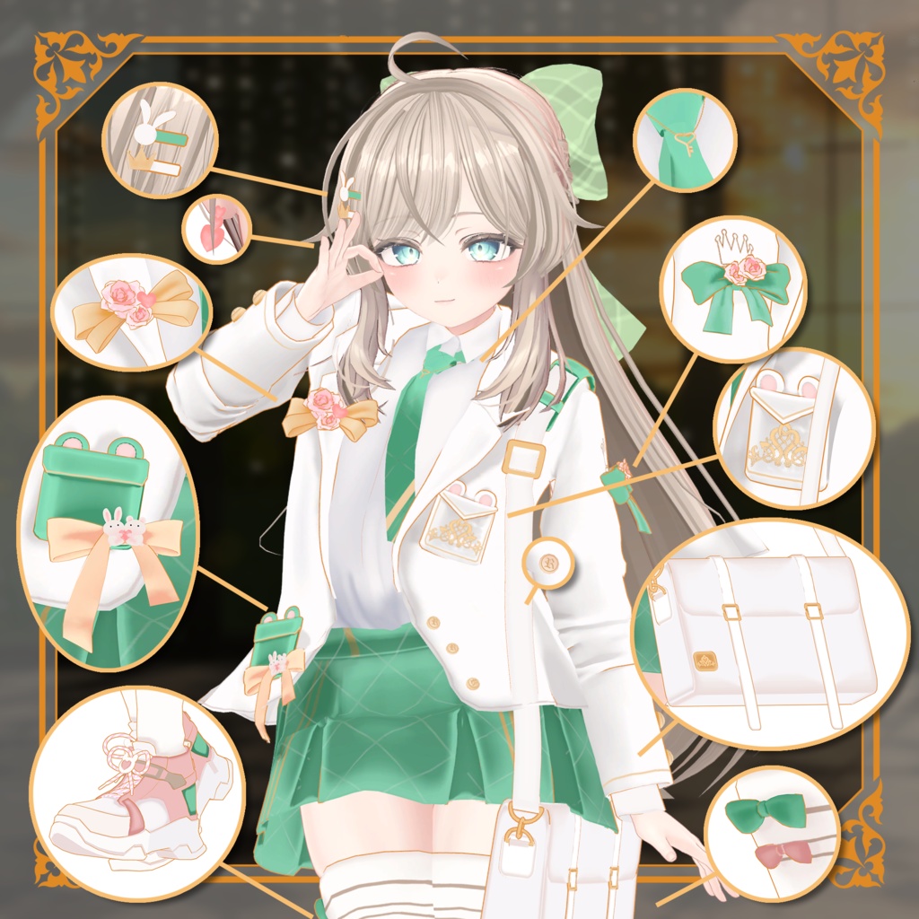 【マヌカ -Manuka- 対応】SCHOOL UNIFORM【VRChat向け衣装モデル MA対応】