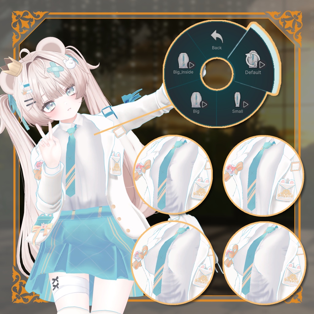 【ミルフィ -Milfy- 対応】SCHOOL UNIFORM【VRChat向け衣装モデル MA対応】