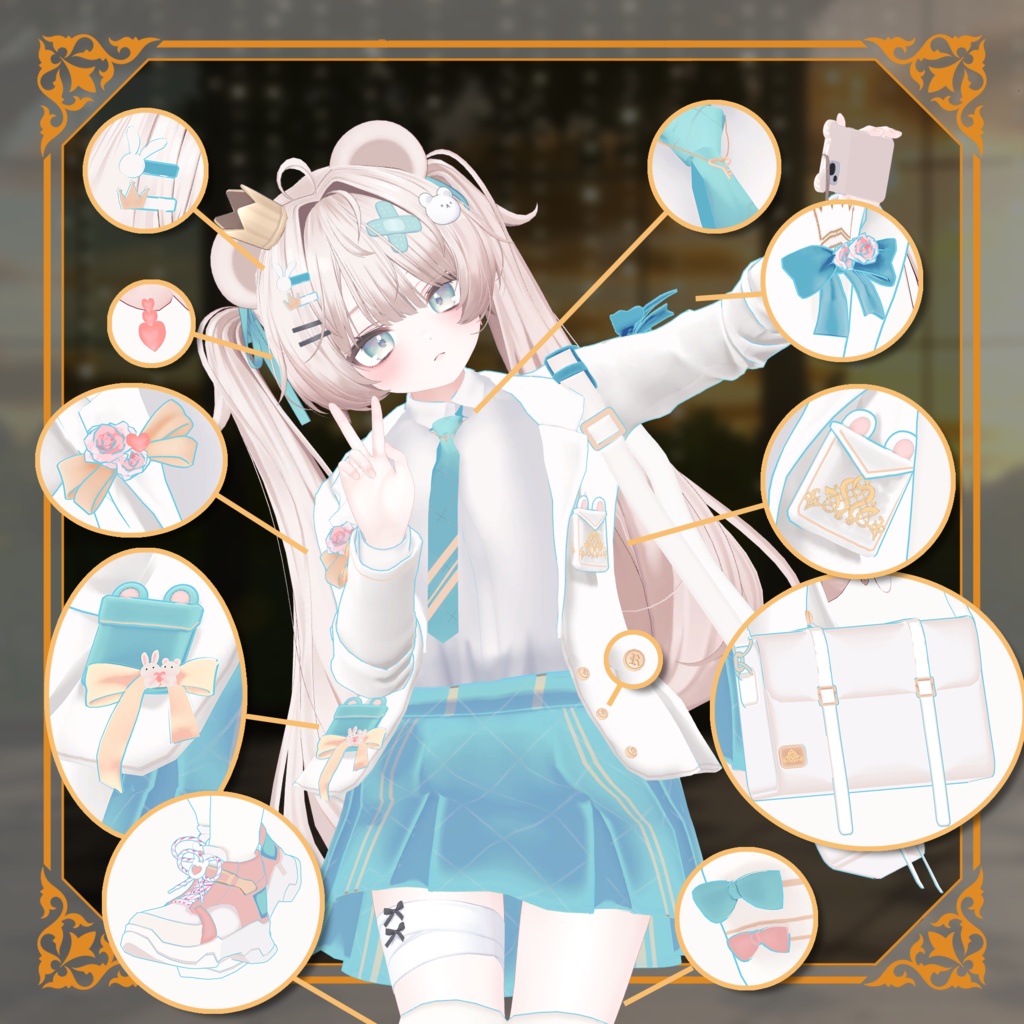 【ミルフィ -Milfy- 対応】SCHOOL UNIFORM【VRChat向け衣装モデル MA対応】