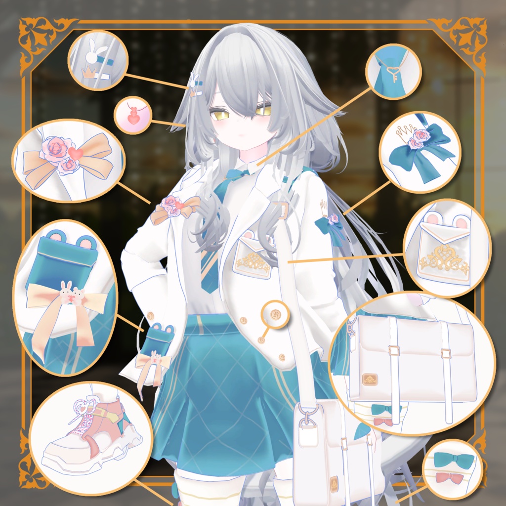 【ルルネ -rurune- 対応】SCHOOL UNIFORM【VRChat向け衣装モデル MA対応】