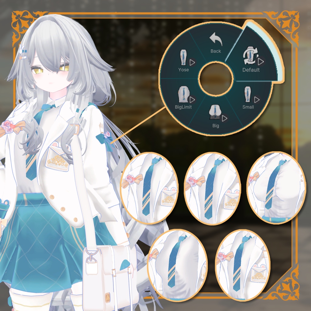 【ルルネ -rurune- 対応】SCHOOL UNIFORM【VRChat向け衣装モデル MA対応】