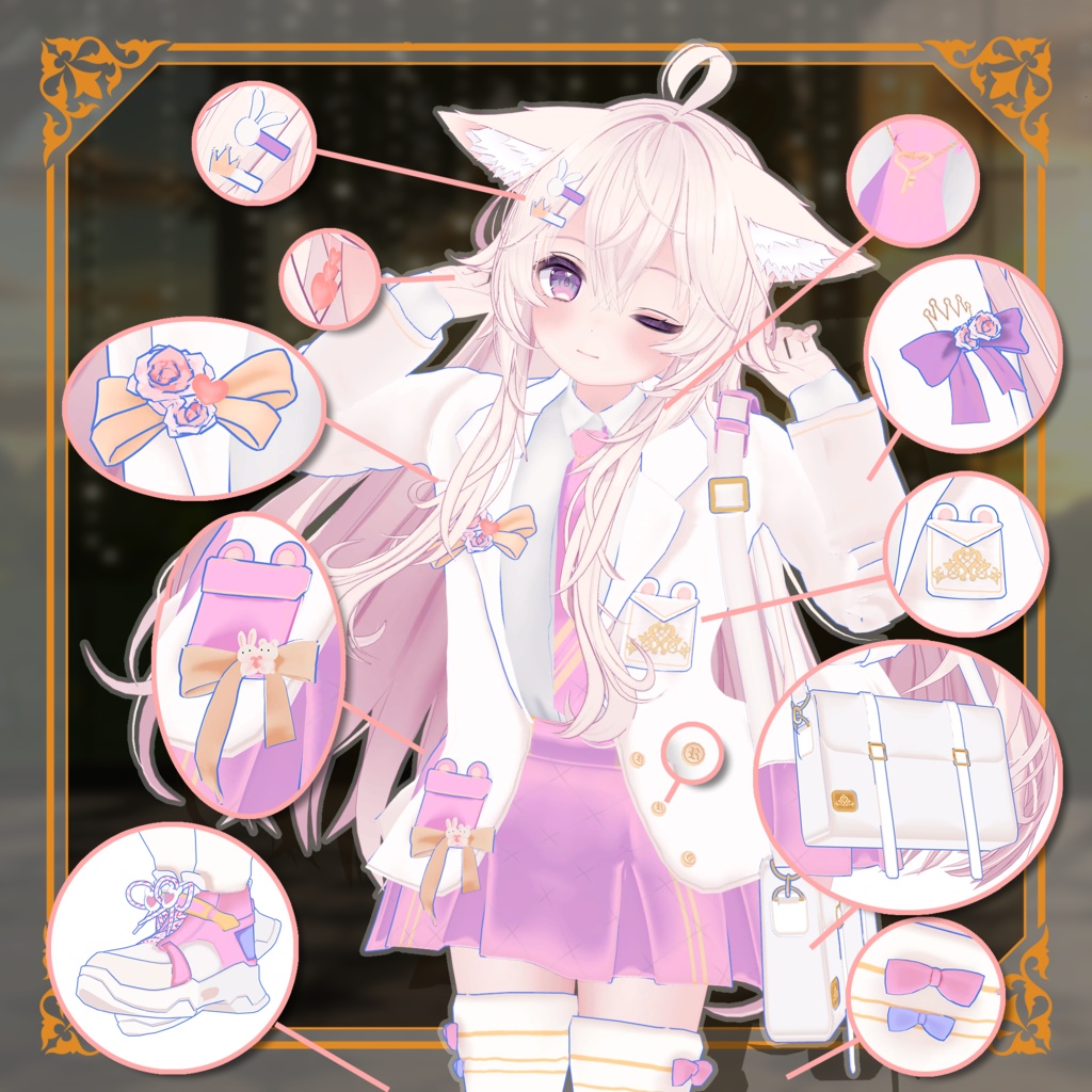 【ソラハ -Soraha- 対応】SCHOOL UNIFORM【VRChat向け衣装モデル MA対応】