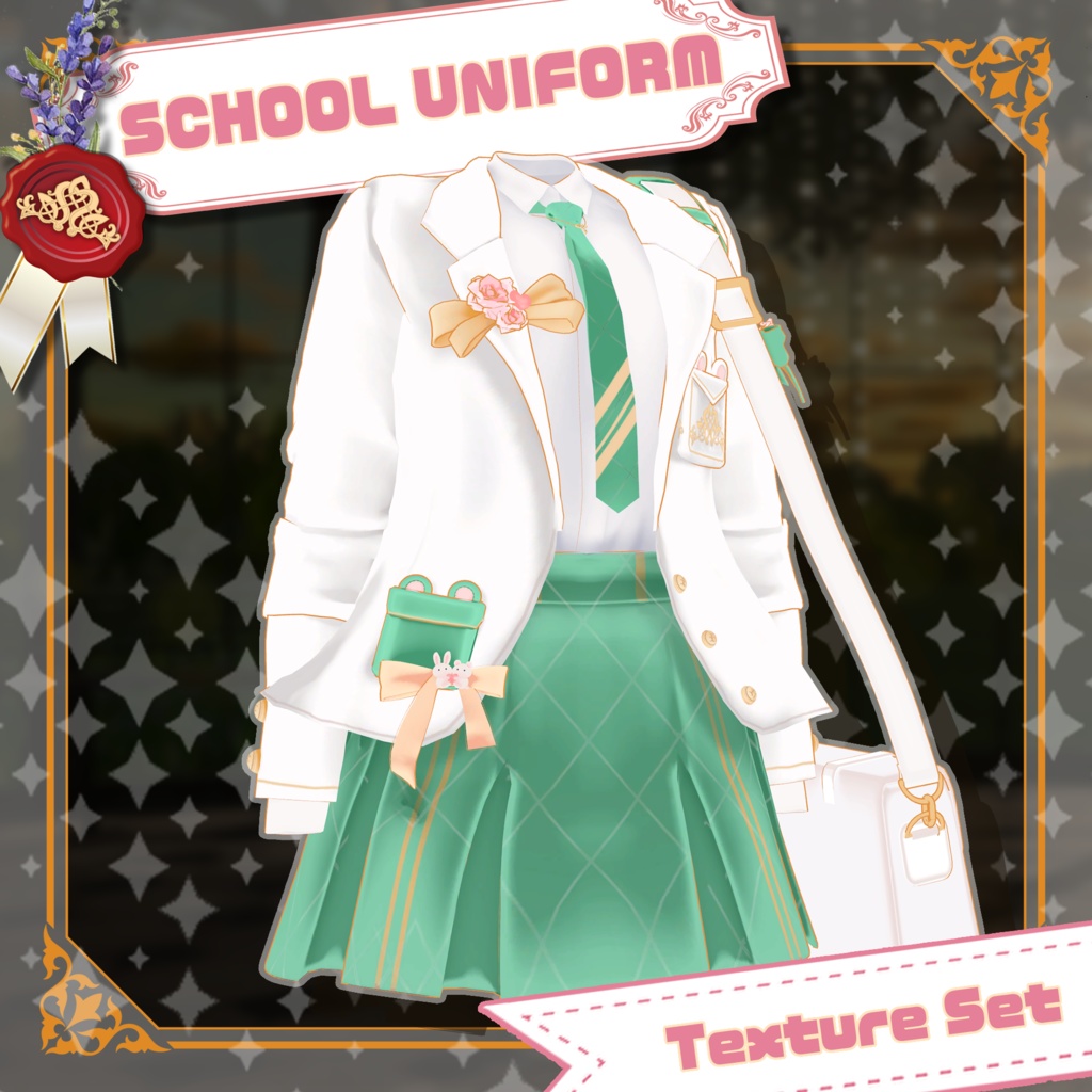 【12 アバター対応】SCHOOL UNIFORM Texture Set【衣装テクスチャセット】