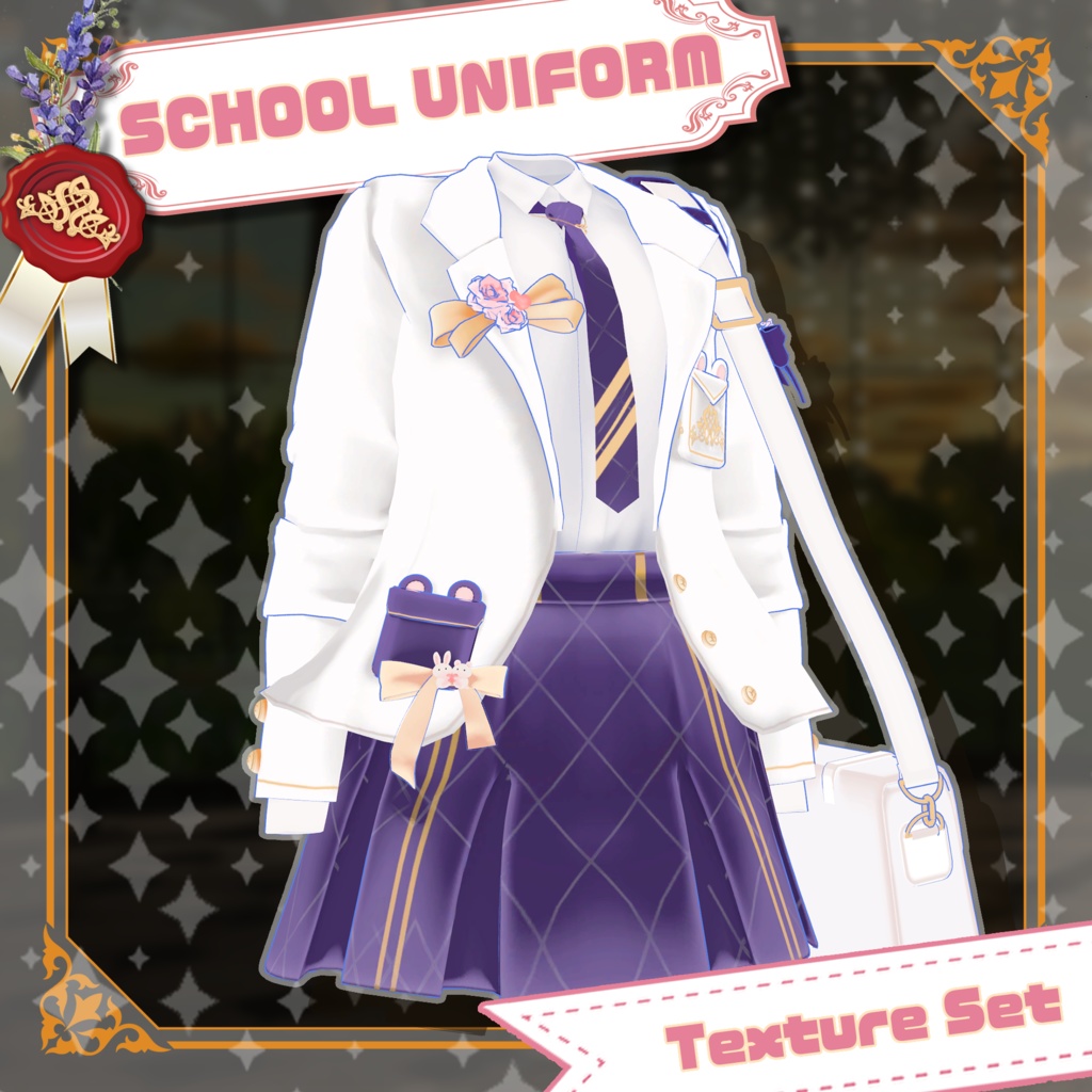 【12 アバター対応】SCHOOL UNIFORM Texture Set【衣装テクスチャセット】