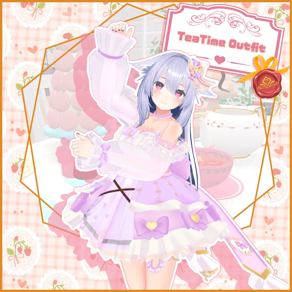 【桔梗 -Kikyo- 対応】TEATIME OUTFIT【VRChat向け衣装モデル MA対応】