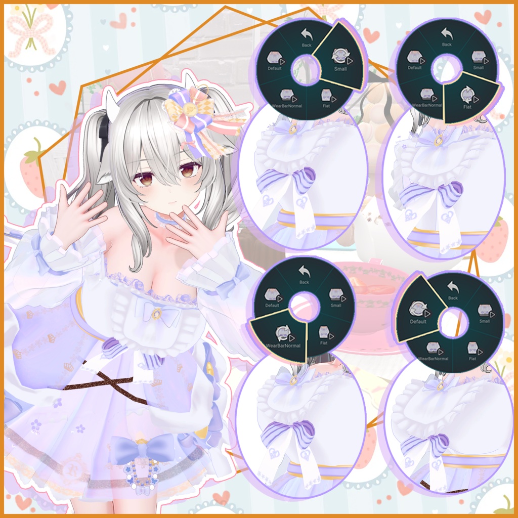 【ミルティナ -Milltina- 対応】TEATIME OUTFIT【VRChat向け衣装モデル MA対応】