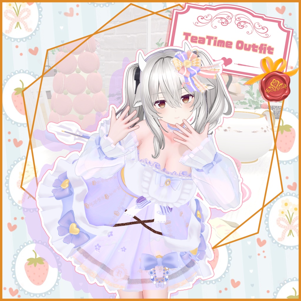【ミルティナ -Milltina- 対応】TEATIME OUTFIT【VRChat向け衣装モデル MA対応】