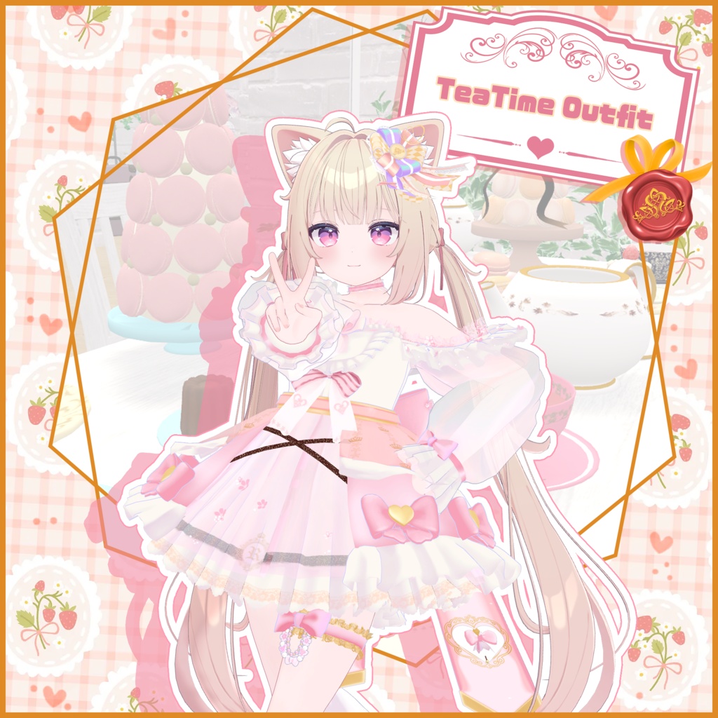 【シフォン -Chiffon- 対応】TEATIME OUTFIT【VRChat向け衣装モデル MA対応】