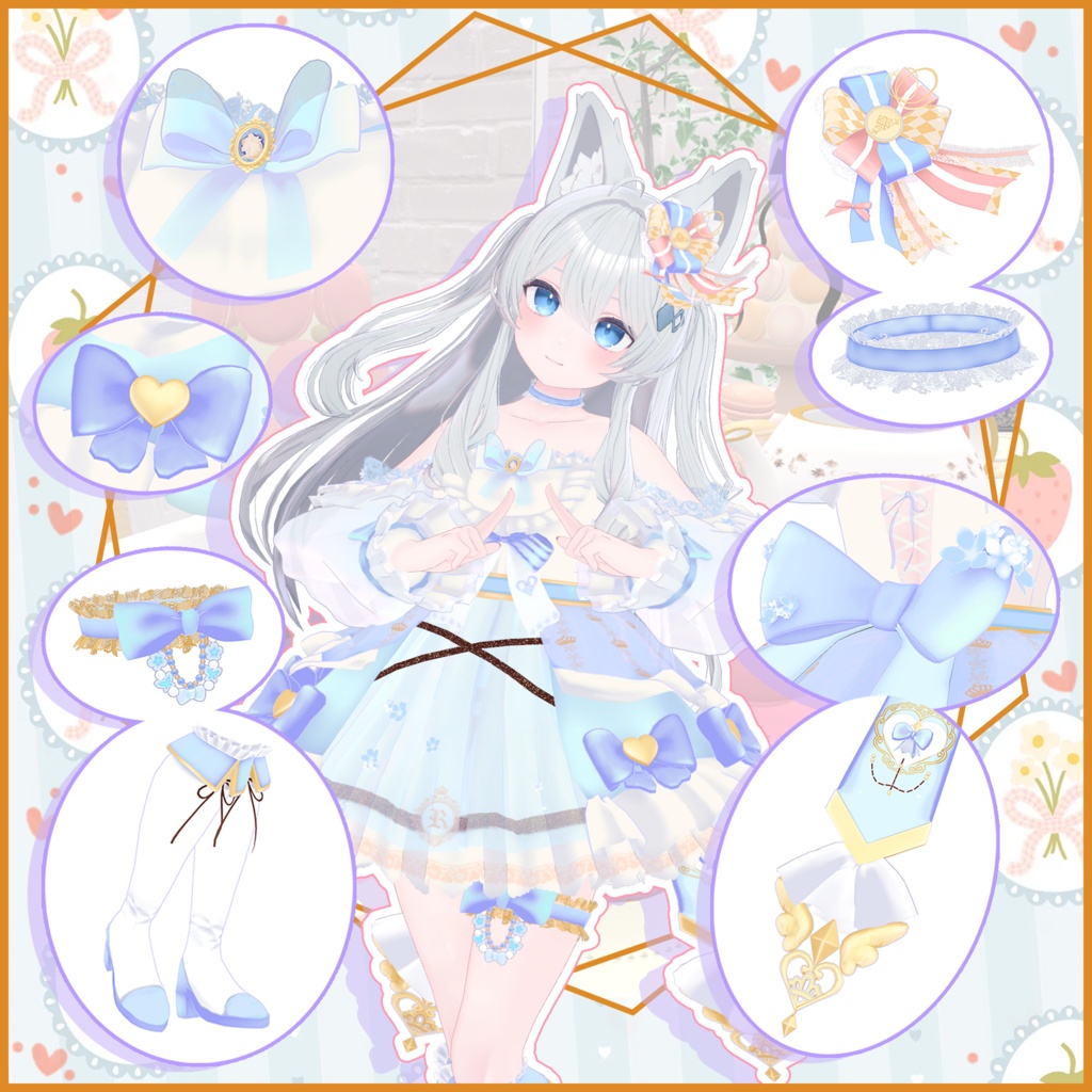 【ライム -Lime- 対応】TEATIME OUTFIT【VRChat向け衣装モデル MA対応】
